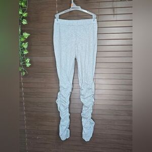 Shein Gray High Rise Ruched Skinny Leggings Women's Size Petite S